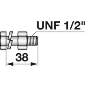 Frässchraube mit Mutter und Federring UNF 1/2"x38